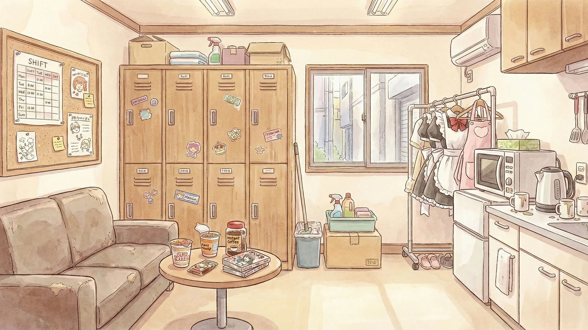 บรรยากาศหลังร้านเมด